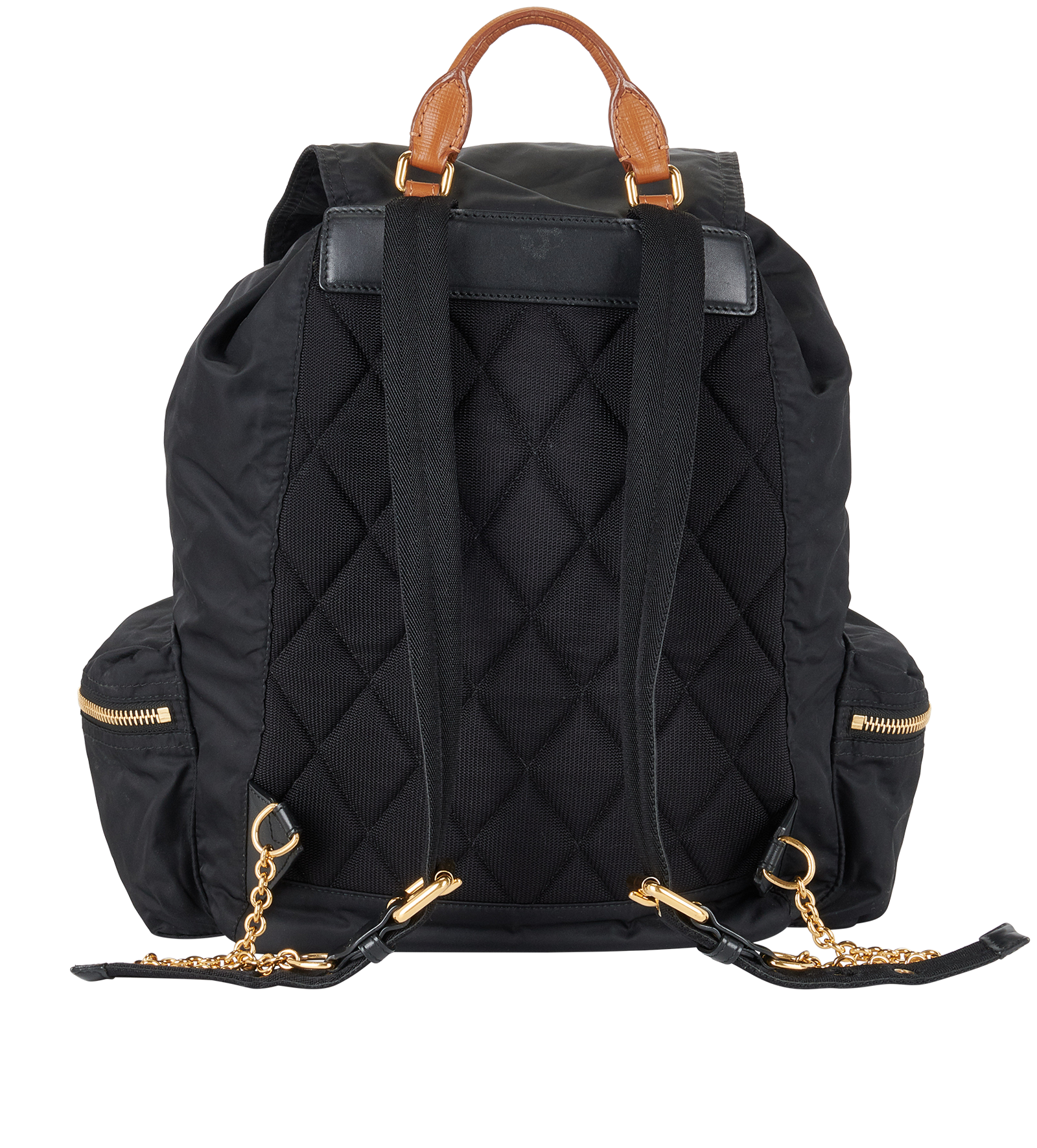 The Rucksack, &pound;250, Handbags, Black/Brown, Nylon, Back view